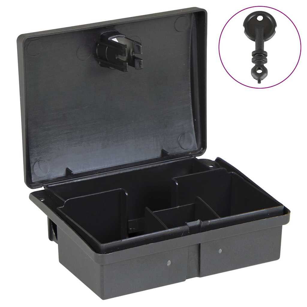 VidaXL pièges à souris 10 pcs 13x10x4 cm noir
