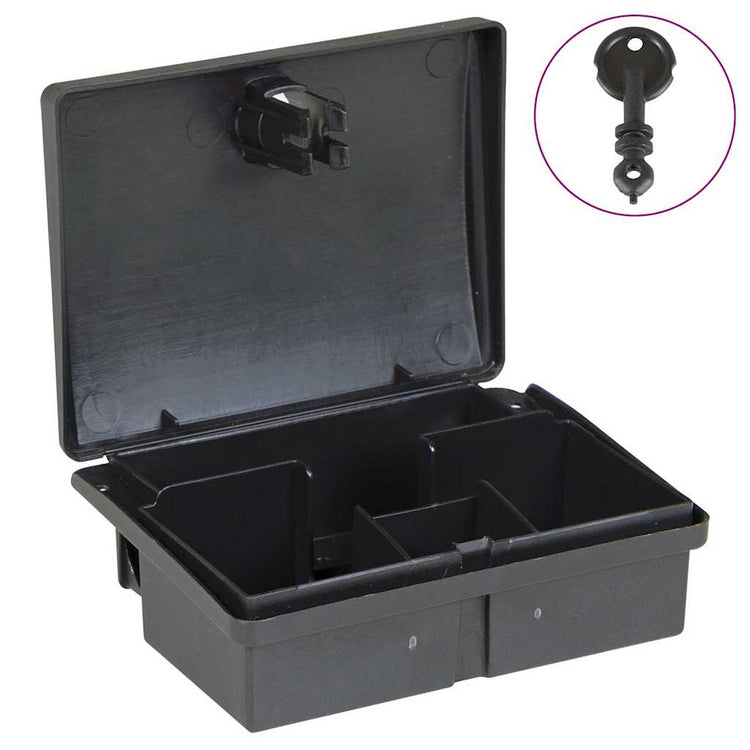 VidaXL pièges à souris 10 pcs 13x10x4 cm noir