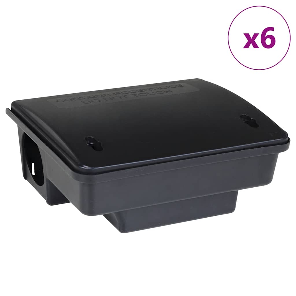 Vidaxx pièges à souris 6 pcs 23x19x9,5 cm noir