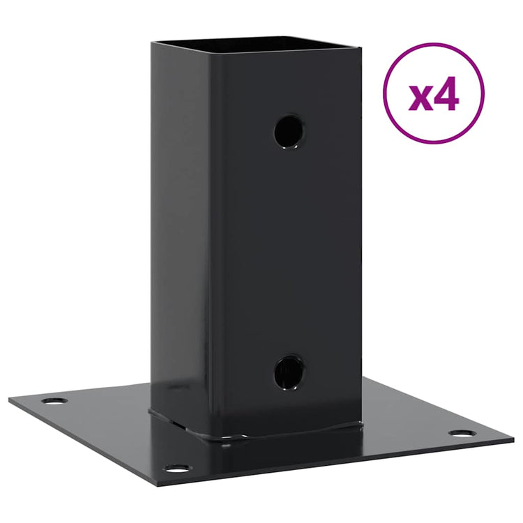 Vidaxx socles carrés 4 pcs 71x71 mm acier thermolaqué anthracite