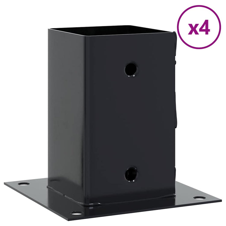 Vidaxx chevilles carrées 4 pcs 81x81 mm acier thermolaqué anthracite