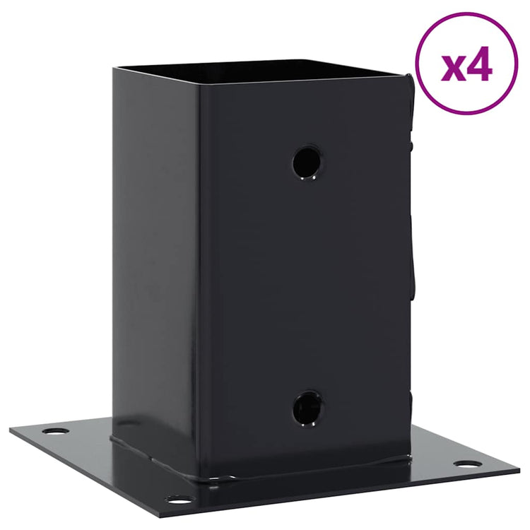 Vidaxx pieds carrés pieds 4pcs 91x91mm acier thermolaqué anthracite