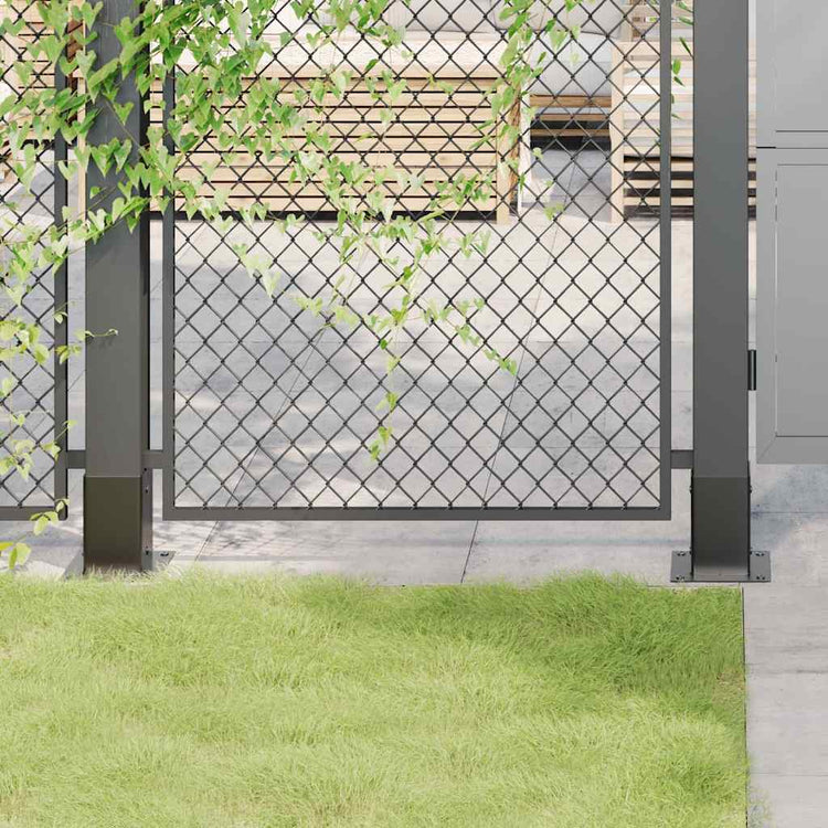 Vidaxx socles carrés 12 pcs 91x91 mm acier anthracite enduit de poudre