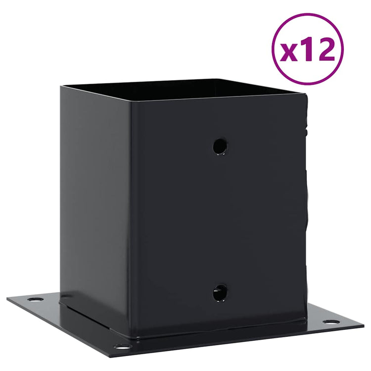 Vidaxx bases carrées 12 pcs 101x101 mm acier thermolaqué