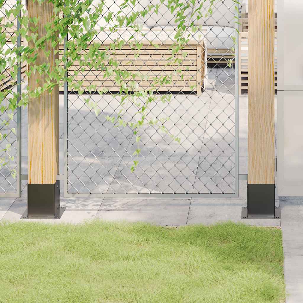 Vidaxx bases carrées 12 pcs 101x101 mm acier thermolaqué