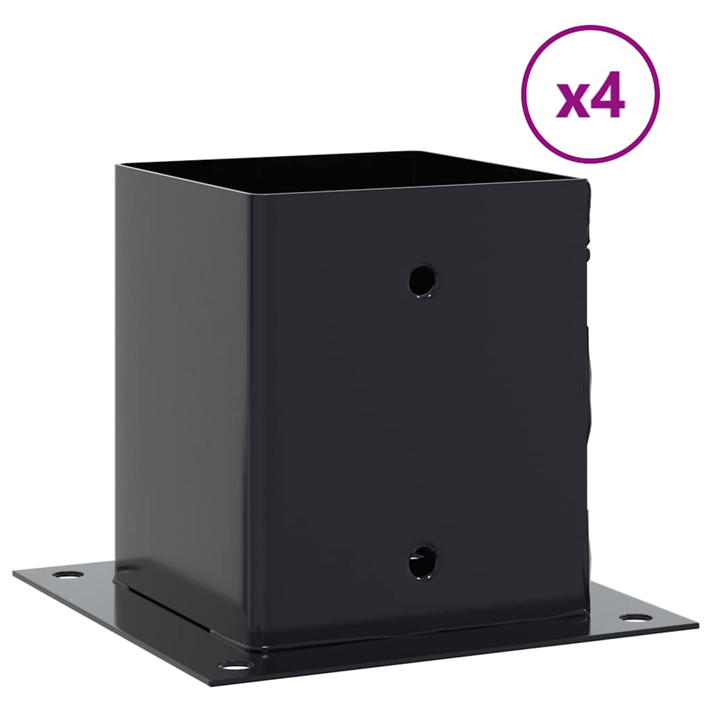 Vidaxx bases carrées 4 pcs 121x121 mm acier thermolaqué