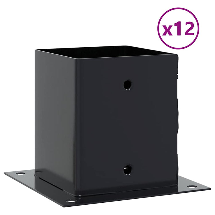 Vidaxx socles carrés 12 pcs 121x121 mm acier thermolaqué anthracite