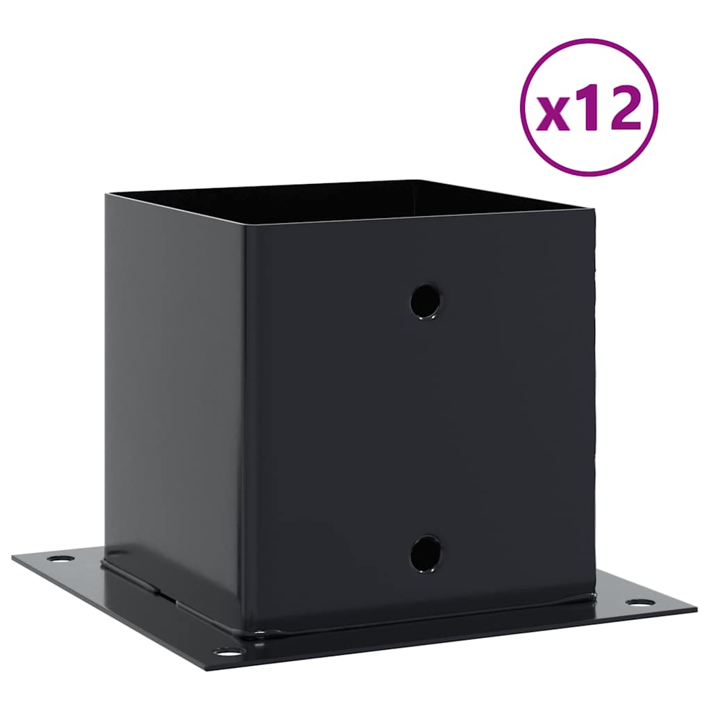 Vidaxx bases carrées 12 pcs 141x141 mm acier thermolaqué