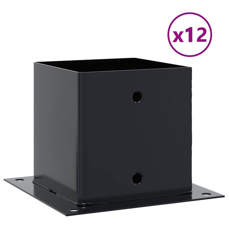 Vidaxx bases carrées 12 pcs 141x141 mm acier thermolaqué