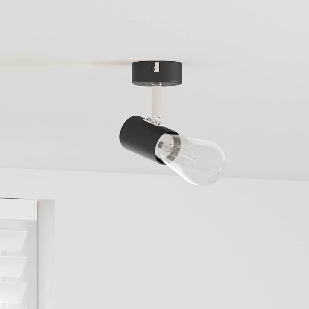 Vidaxx spot de plafond avec spots noir 6,5 x 6 x 11,5 cm métal