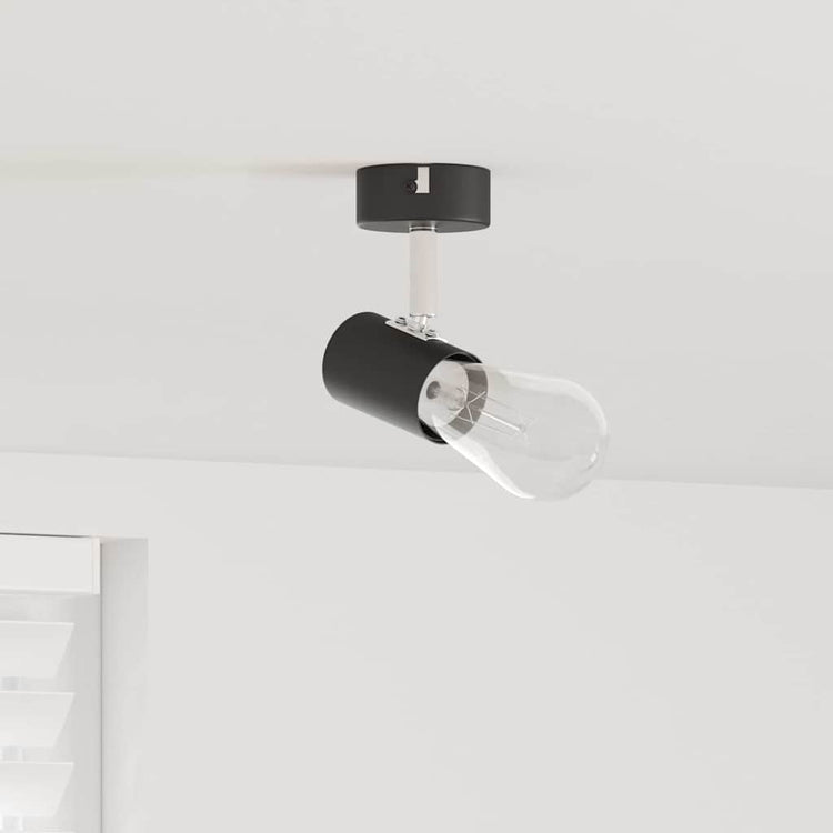 Vidaxx spot de plafond avec spots noir 6,5 x 6 x 11,5 cm métal
