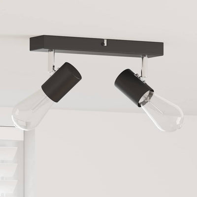Vidaxx spot de plafond avec spots noir 26 x 6,5 x 11,5 cm métal
