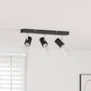 Vidaxx spot de plafond avec spots noir 38 x 6,5 x 11,5 cm métal