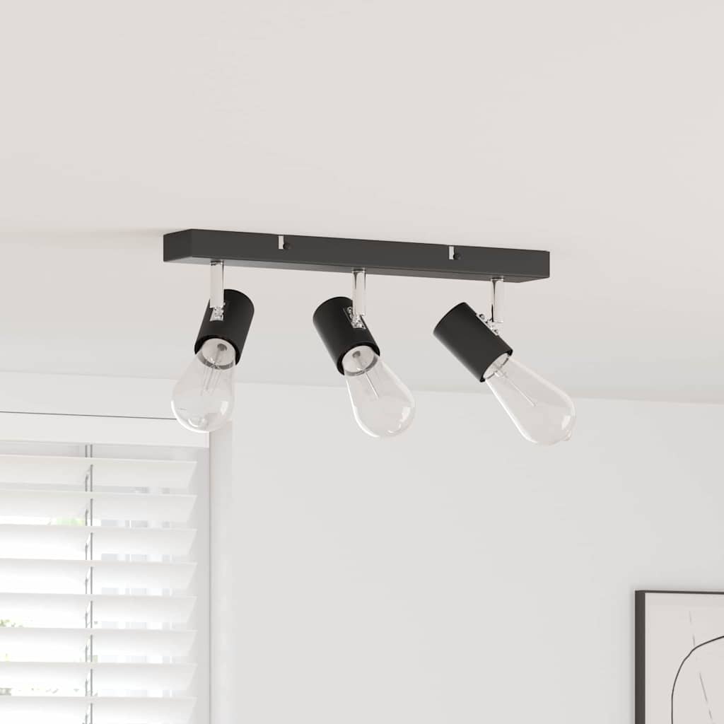 Vidaxx spot de plafond avec spots noir 38 x 6,5 x 11,5 cm métal
