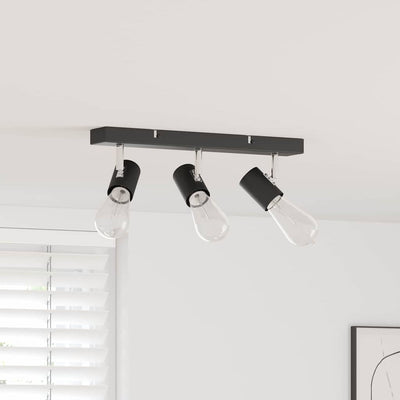 Vidaxx spot de plafond avec spots noir 38 x 6,5 x 11,5 cm métal
