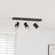 Vidaxx spot de plafond avec spots noir 38 x 6,5 x 11,5 cm métal