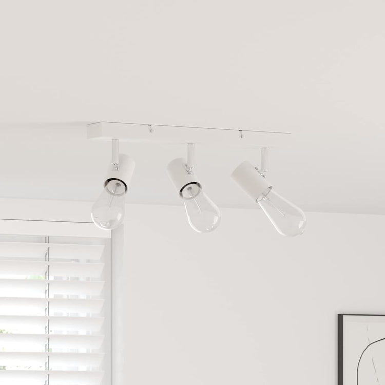 VidaXL spot de plafond avec spots blanc 38 x 6,5 x 11,5 cm métal