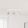 Vidaxxl spot de plafond avec spots nickel 38 x 6,5 x 11,5 cm métal