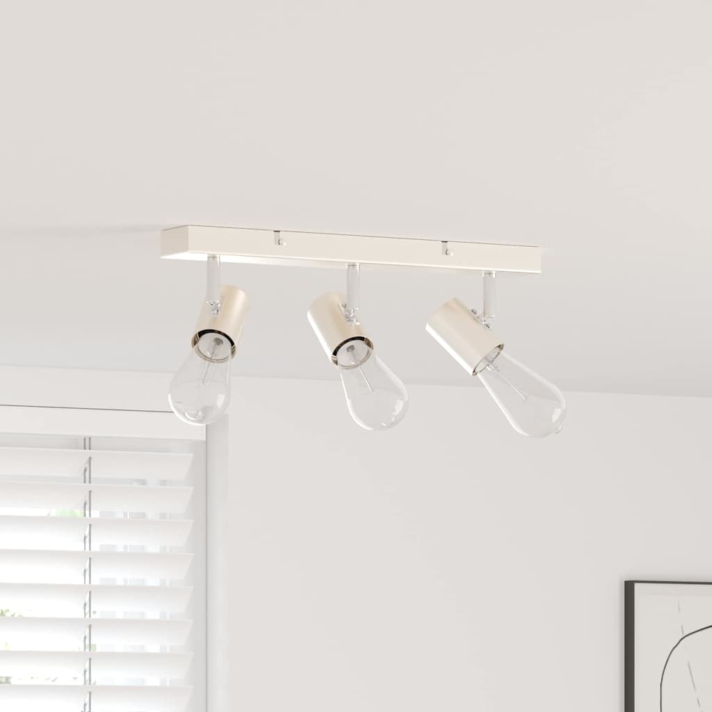 Vidaxxl spot de plafond avec spots nickel 38 x 6,5 x 11,5 cm métal