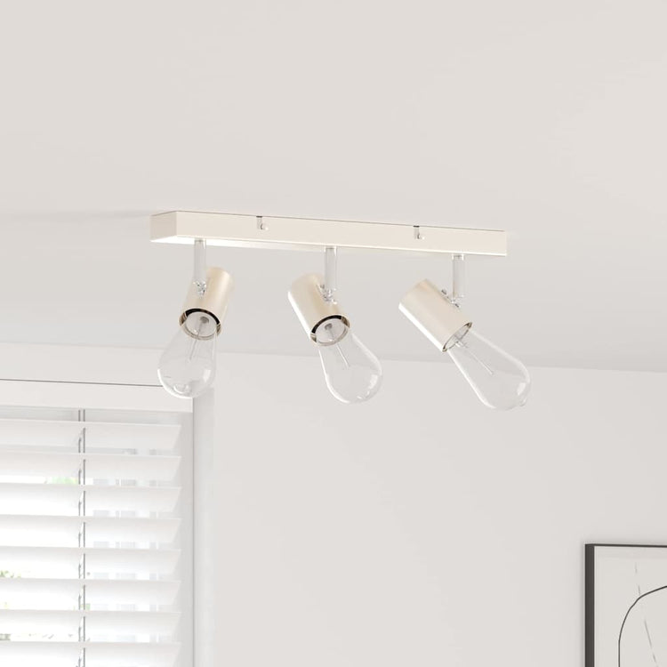 Vidaxxl spot de plafond avec spots nickel 38 x 6,5 x 11,5 cm métal