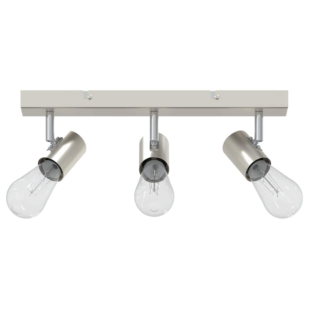 Vidaxxl spot de plafond avec spots nickel 38 x 6,5 x 11,5 cm métal