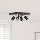 Vidaxx spot de plafond avec spots noir 26,5 x 26 x 11,5 cm métal