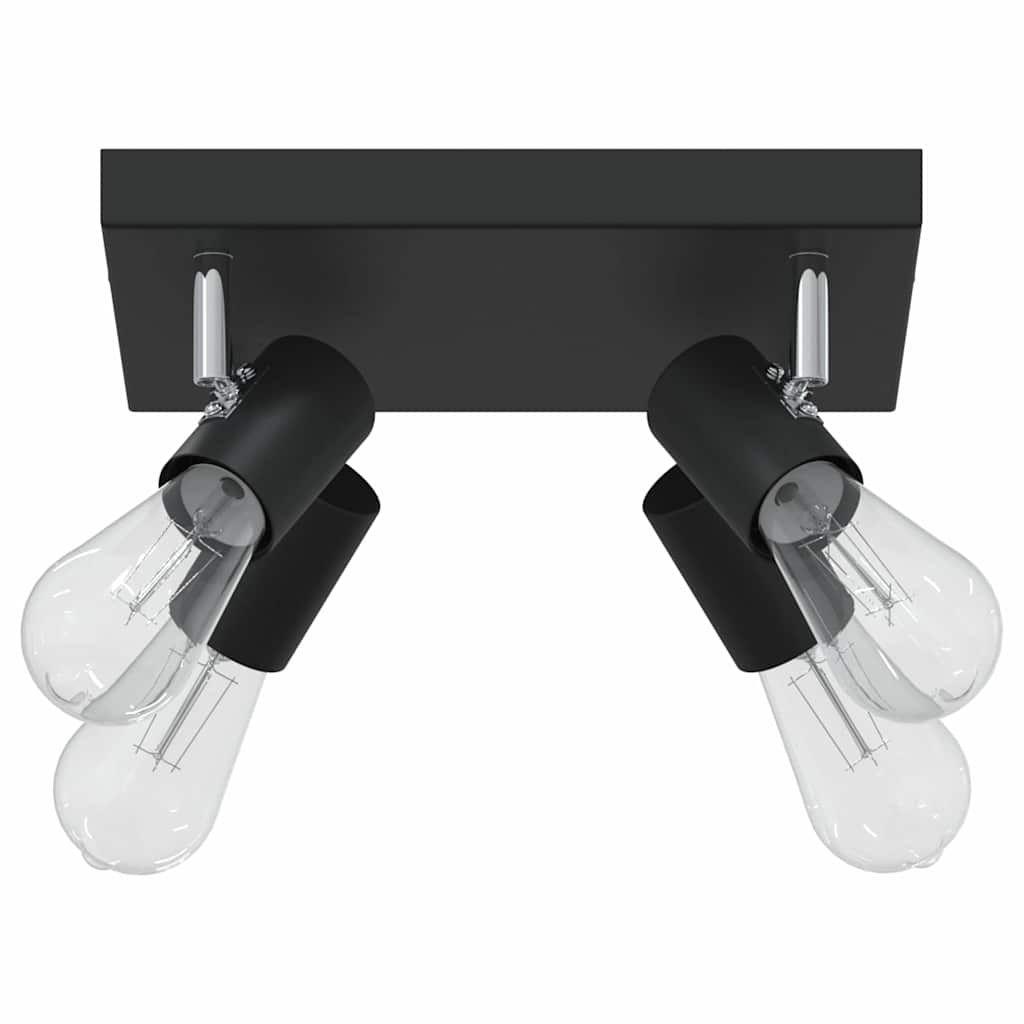Vidaxx spot de plafond avec spots noir 26,5 x 26 x 11,5 cm métal