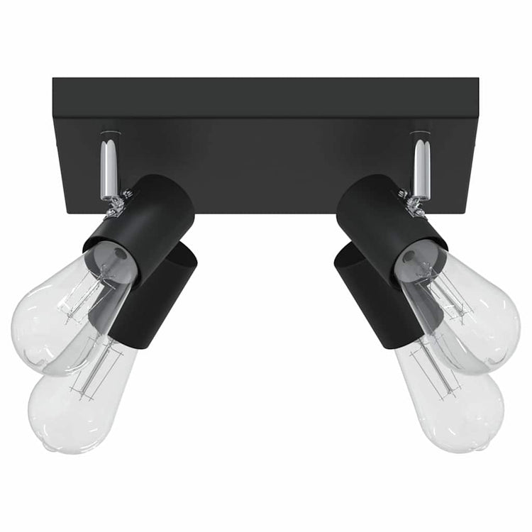Vidaxx spot de plafond avec spots noir 26,5 x 26 x 11,5 cm métal
