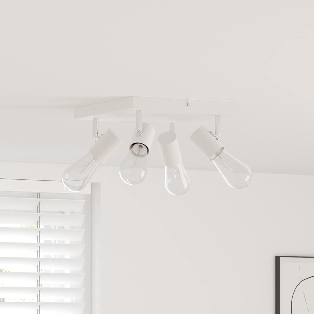 Vidaxxl spot de plafond avec spots blanc 26,5 x 26 x 11,5 cm métal