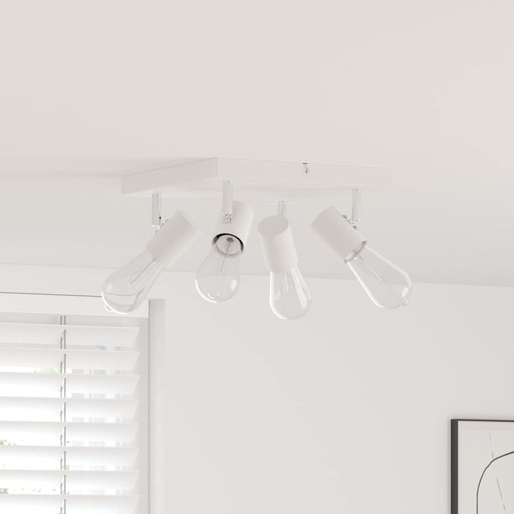 Vidaxxl spot de plafond avec spots blanc 26,5 x 26 x 11,5 cm métal