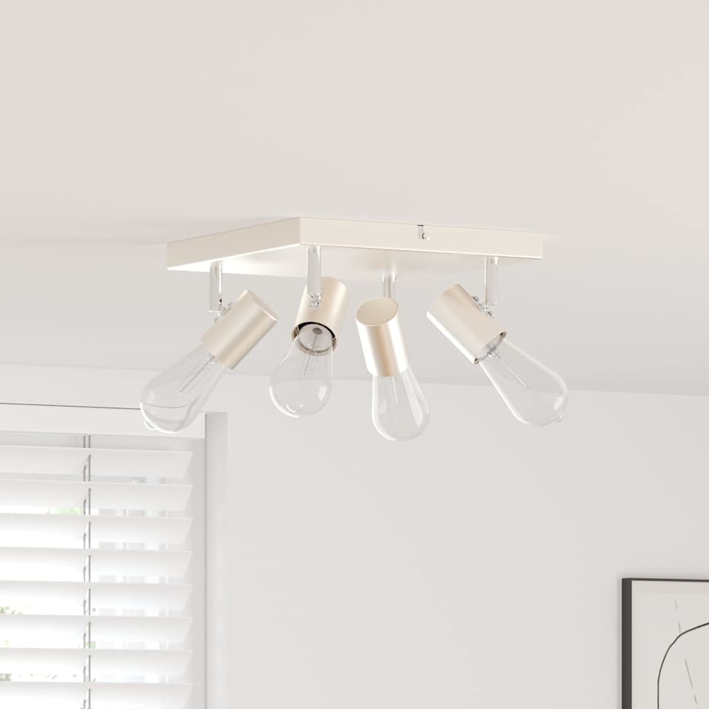 Vidaxl spot de plafond avec spots nickel 26,5 x 26 x 11,5 cm métal