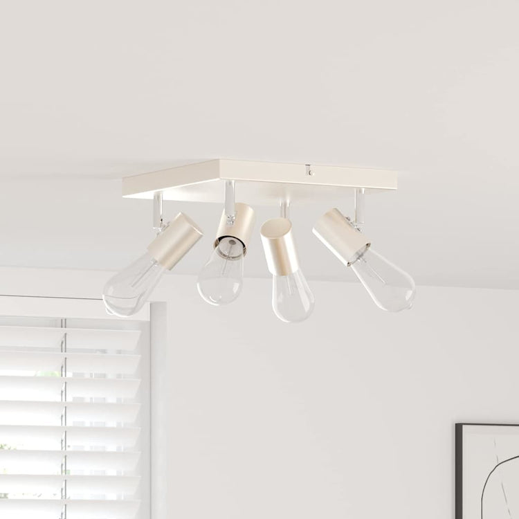 Vidaxl spot de plafond avec spots nickel 26,5 x 26 x 11,5 cm métal