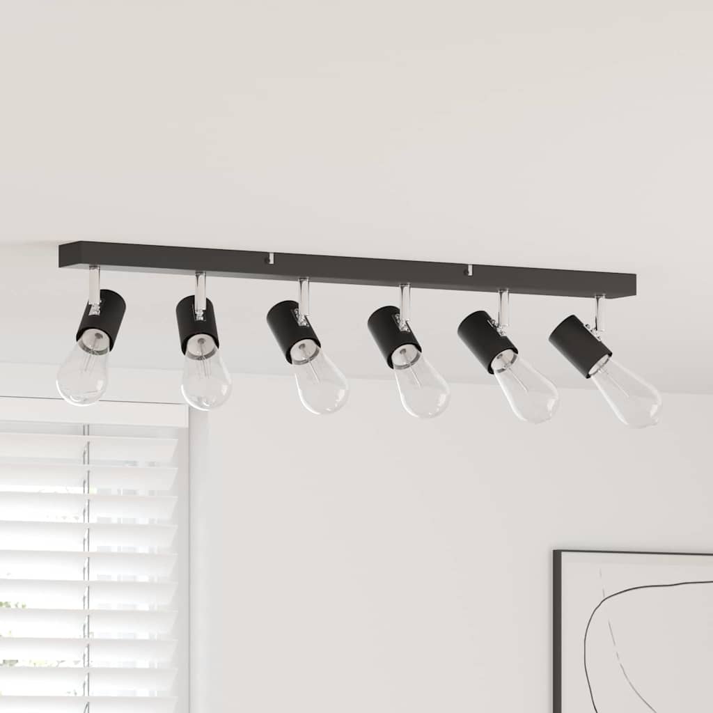 Vidaxx spot de plafond avec spots noir 73 x 6,5 x 11,5 cm métal