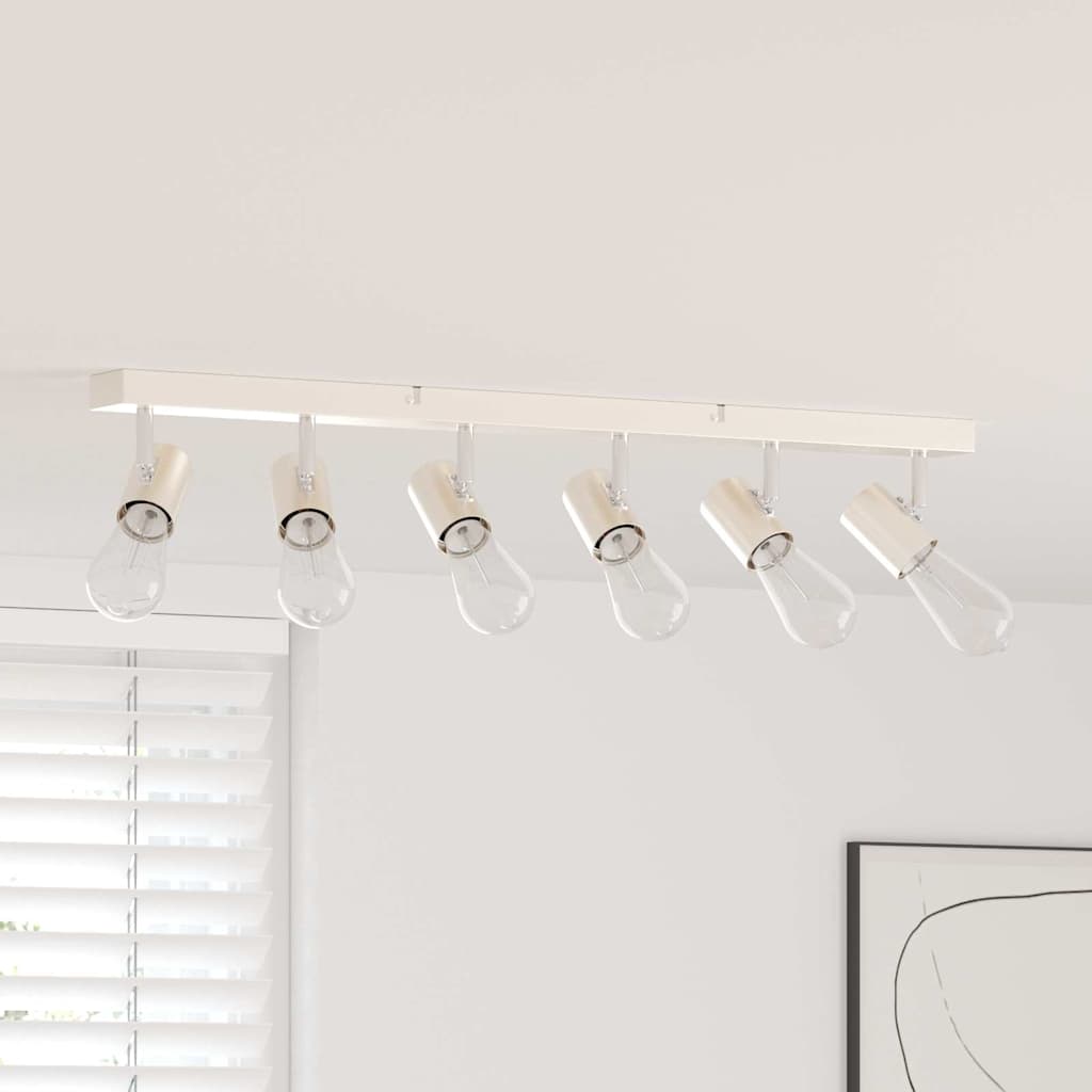 Vidaxxl spot de plafond avec spots nickel 73 x 6,5 x 11,5 cm métal