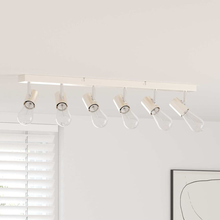 Vidaxxl spot de plafond avec spots nickel 73 x 6,5 x 11,5 cm métal