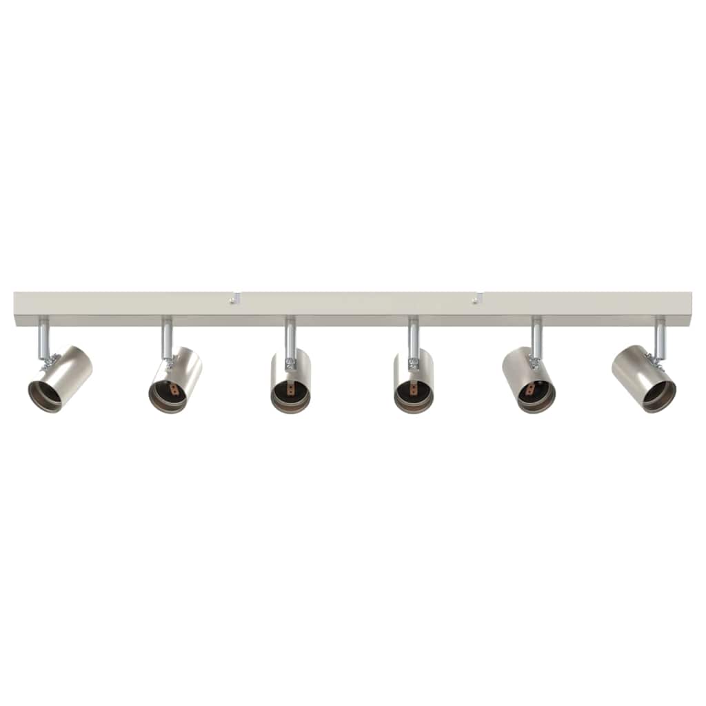 Vidaxxl spot de plafond avec spots nickel 73 x 6,5 x 11,5 cm métal