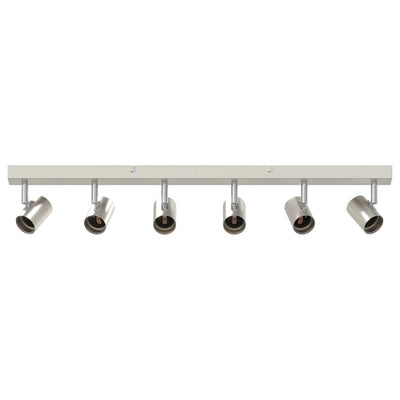 Vidaxxl spot de plafond avec spots nickel 73 x 6,5 x 11,5 cm métal