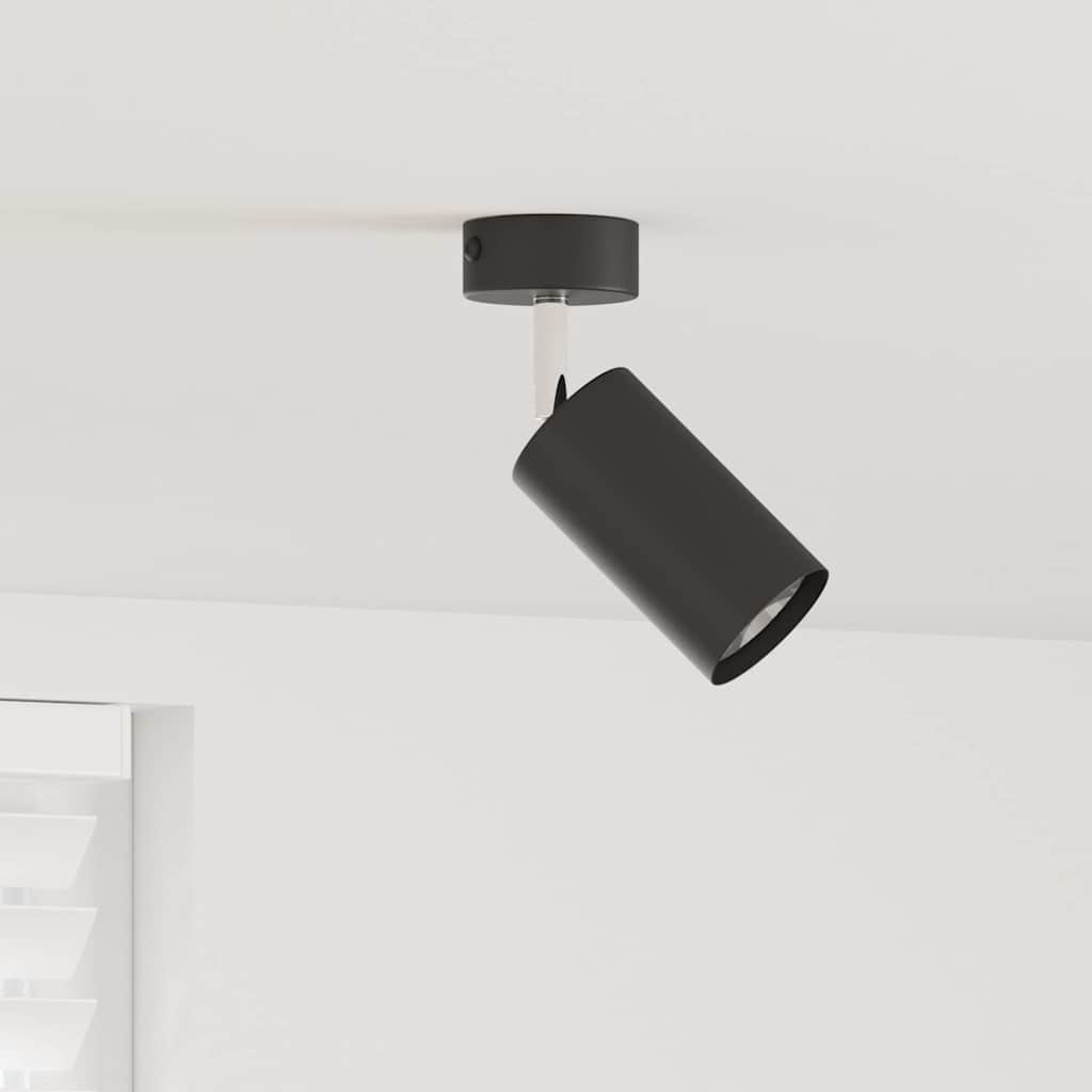 Vidaxxl spot de plafond avec spots noir 6 x 6 x 16 cm métal