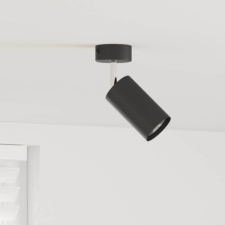 Vidaxxl spot de plafond avec spots noir 6 x 6 x 16 cm métal