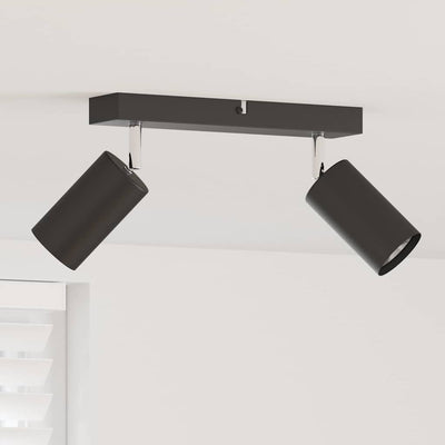 Vidaxxl spot de plafond avec spots noir 26 x 6 x 16 cm métal