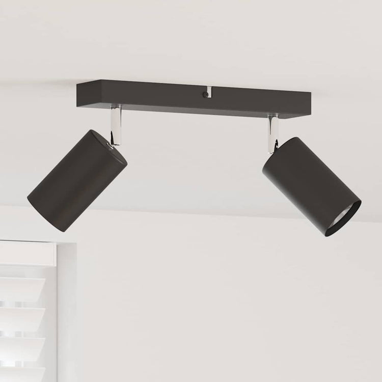 Vidaxxl spot de plafond avec spots noir 26 x 6 x 16 cm métal