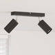 Vidaxxl spot de plafond avec spots noir 26 x 6 x 16 cm métal