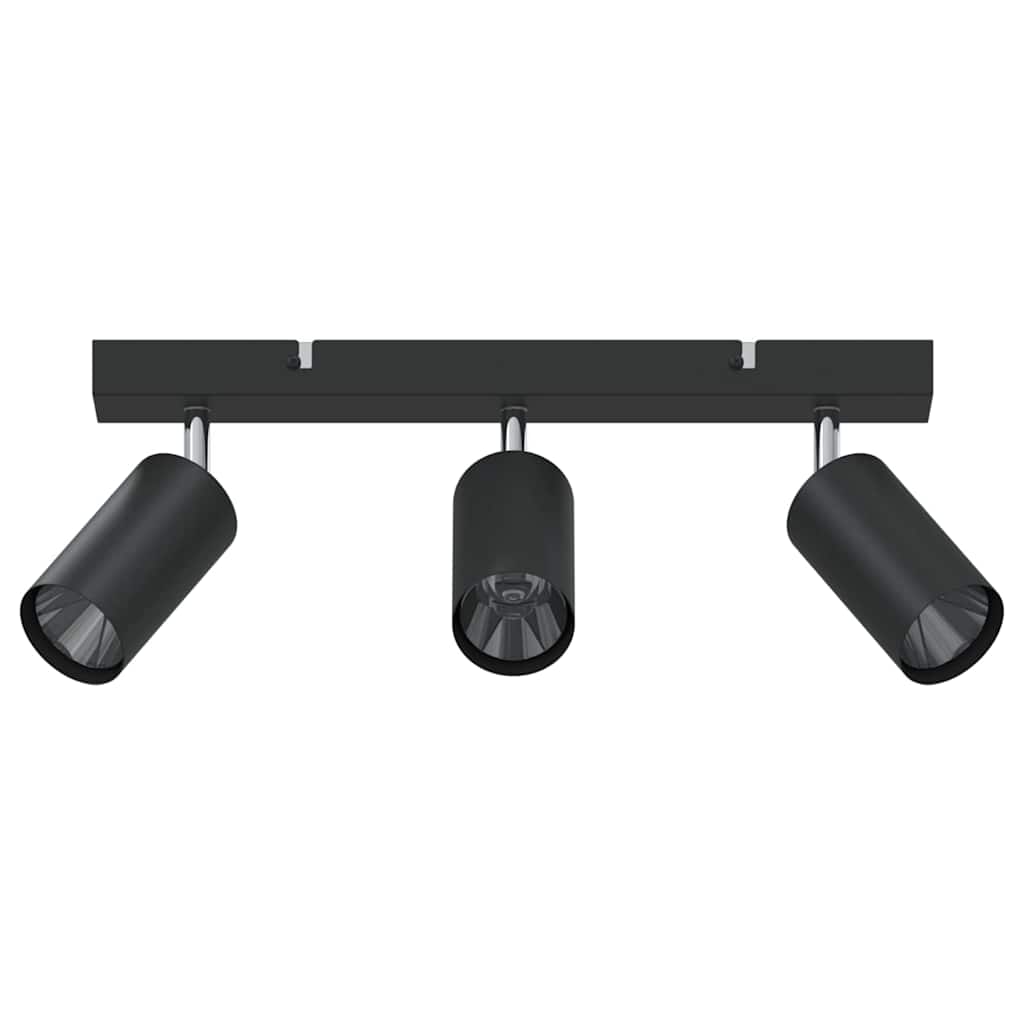 Vidaxx spot de plafond avec spots noir 38 x 6 x 16 cm métal