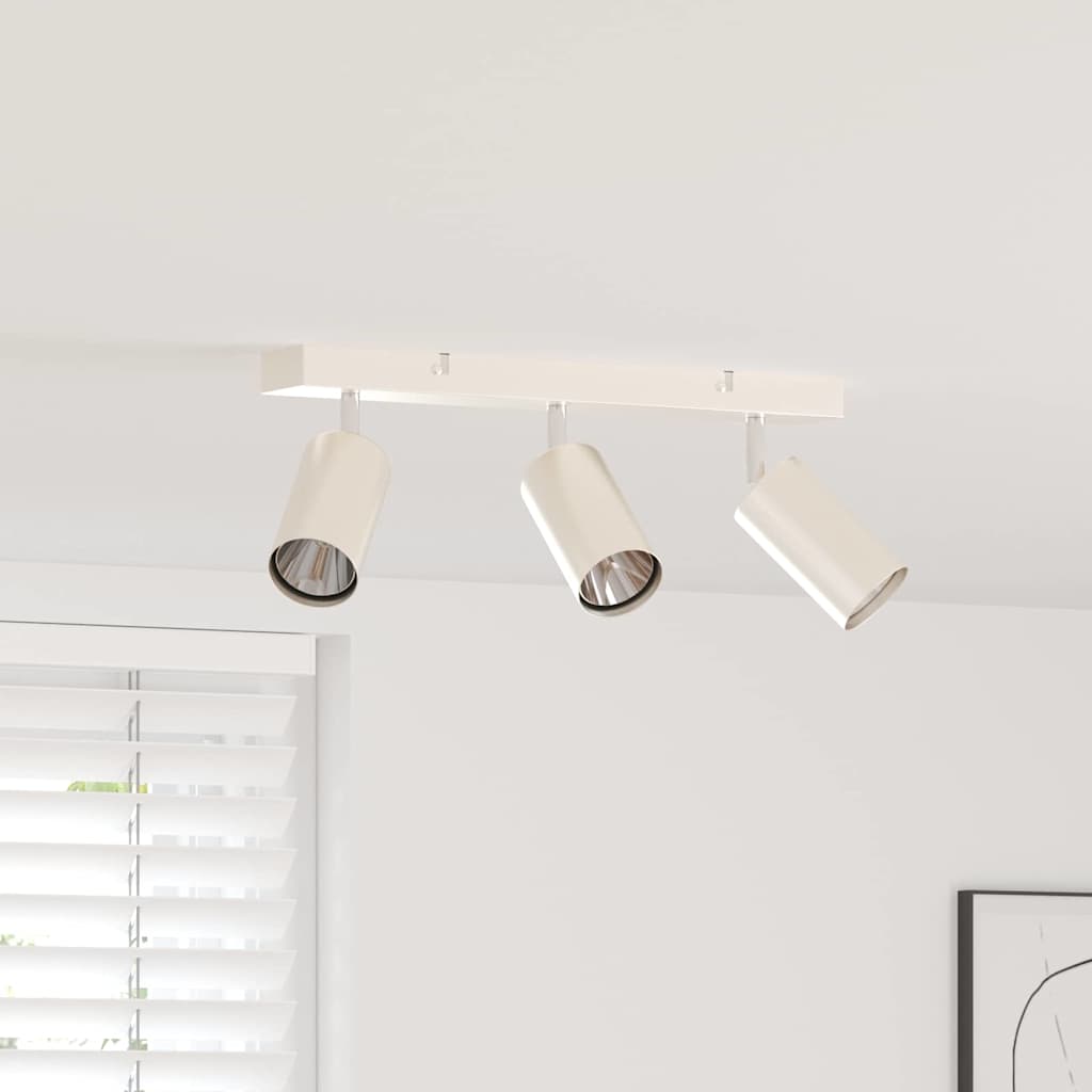Vidaxx spot de plafond avec spots nickel 38 x 6 x 16 cm métal