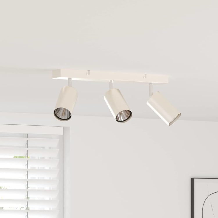 Vidaxx spot de plafond avec spots nickel 38 x 6 x 16 cm métal