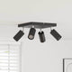 Vidaxxl spot de plafond avec spots noir 26 x 26 x 16 cm métal