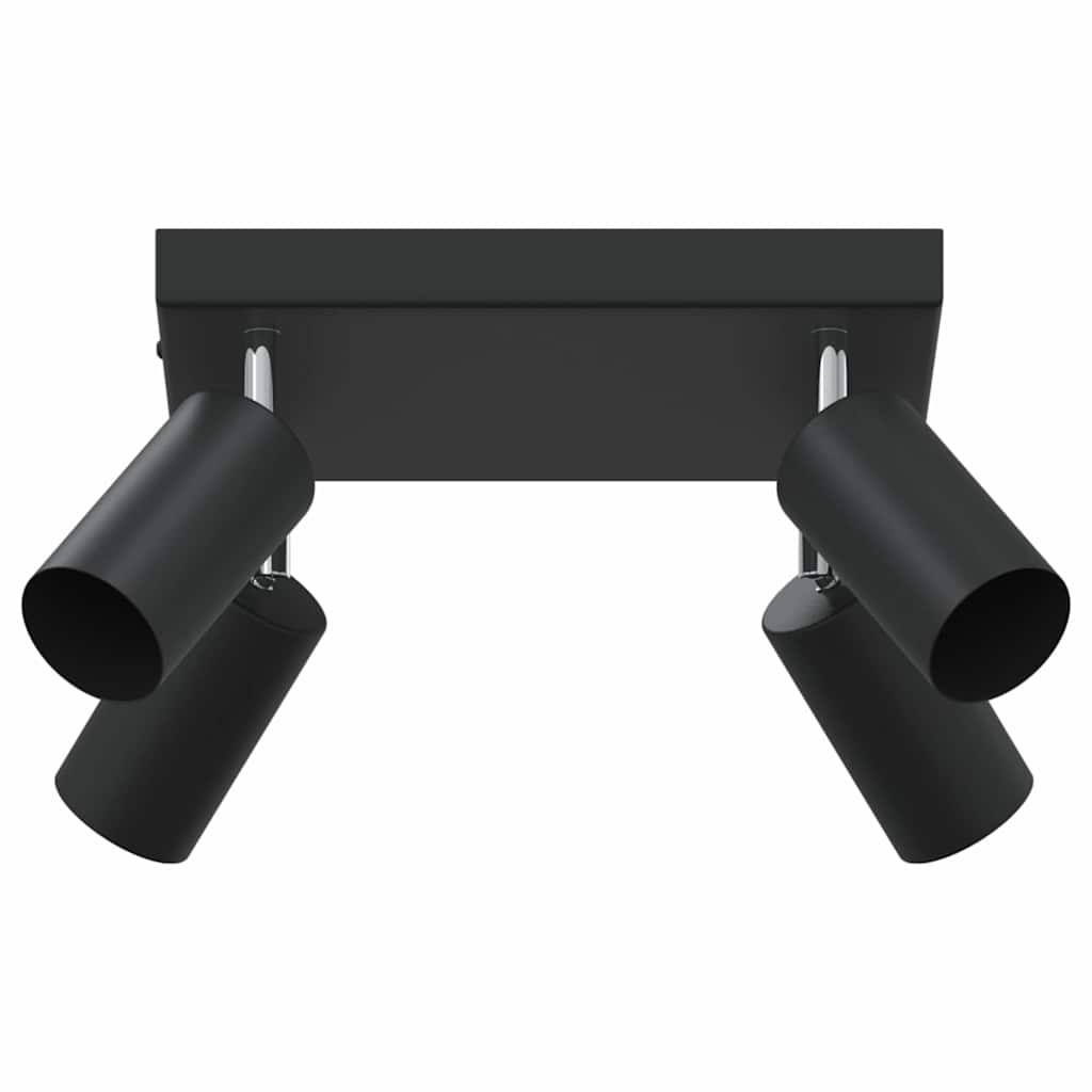 Vidaxxl spot de plafond avec spots noir 26 x 26 x 16 cm métal