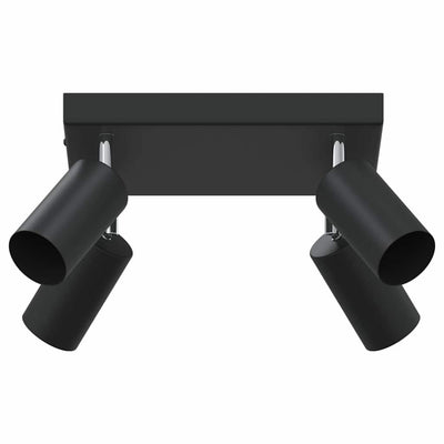 Vidaxxl spot de plafond avec spots noir 26 x 26 x 16 cm métal