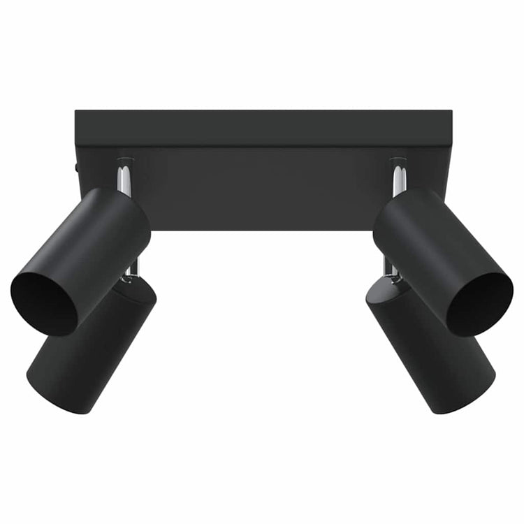 Vidaxxl spot de plafond avec spots noir 26 x 26 x 16 cm métal