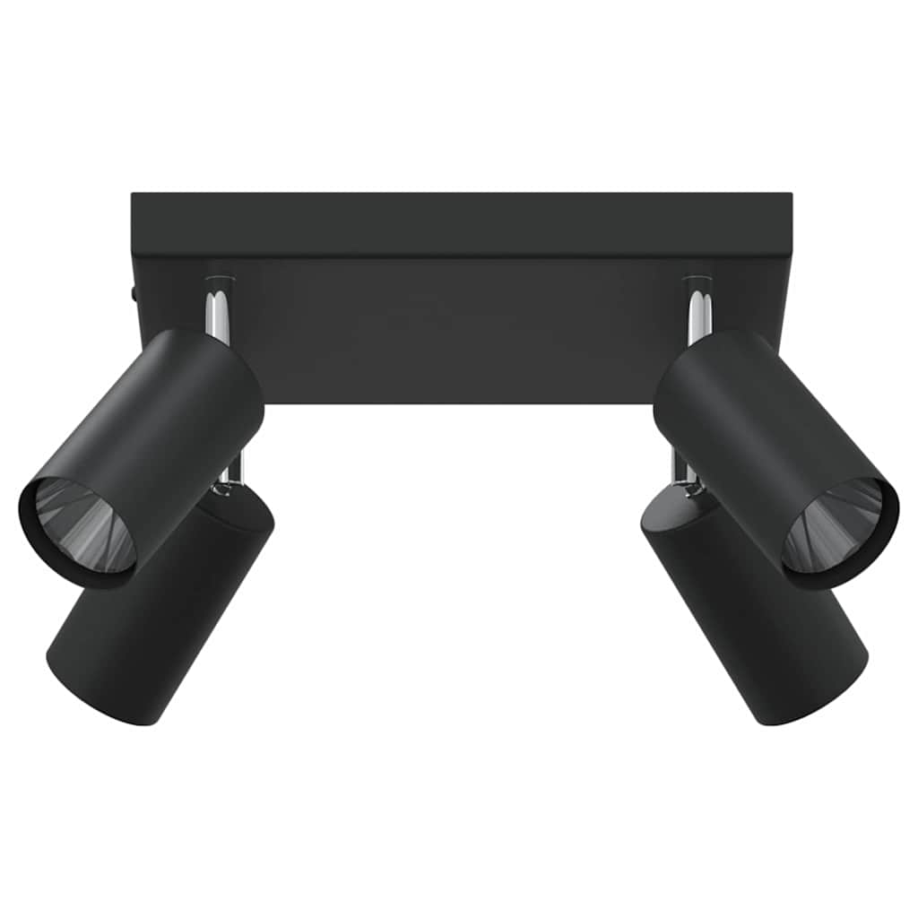 Vidaxxl spot de plafond avec spots noir 26 x 26 x 16 cm métal